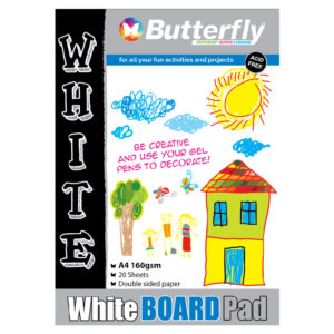 A4 Board Pad Wht 160grm 20sheets Brd721