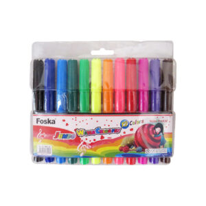 Foksa Jumbo Fibre Tip Pens 12'S