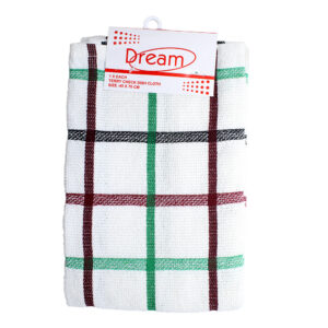 D/cloth Dream Terry Check  45x70 Each Tcdc