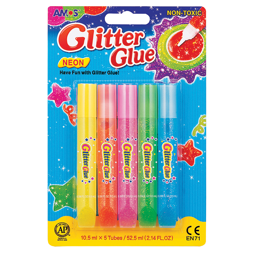 Amos Glitter Glue Neon 5's Daams0901n