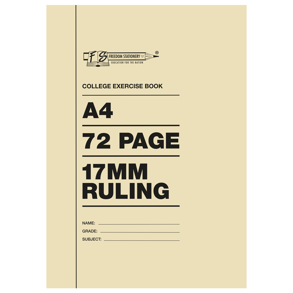 College Bks 72p A4 F/m 2086 17mm