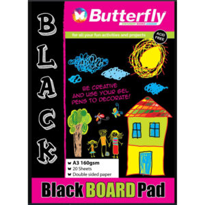 A4 Board Pad Black 160grm 20sheets Brd722