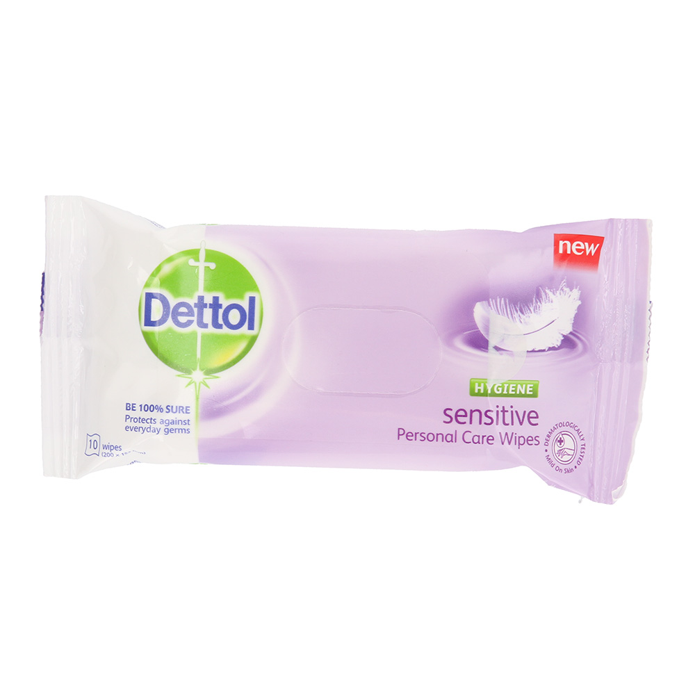Dettol Hygiene 10's Wipes Sensitive 3011473
