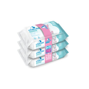 Cherubs B/wipes Sens F/free Trio Pk 3x64's [019802]