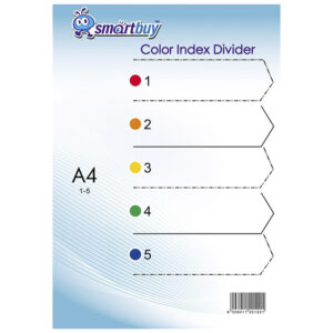 Smartbuy Pvc A4 1-5 Col Div.  Sma001