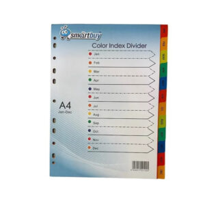 Smartbuy Pvc A4 Jan-dec Col.div Sma003