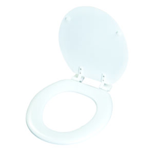 Plumb Toilet Seat Wooden 17" White [HF003]
