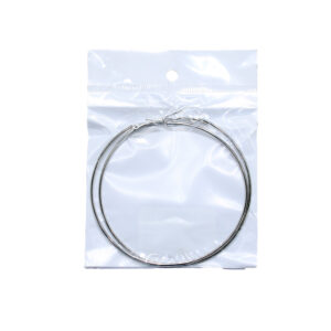 Earring Hoops Board Silver Pair