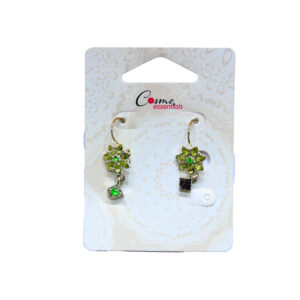 Earrings Hoops Leaf Design Pair