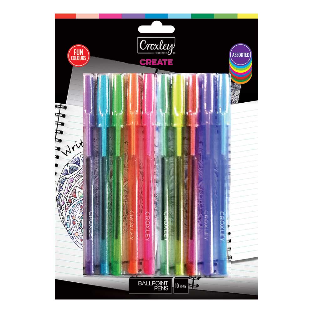 Crox Ballpoint Pen 10 Pack Asstd