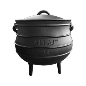 Minhaj Cast Iron 3 Leg Pot No 14