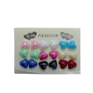 Earring 9pr Ab/heart [MS166B]
