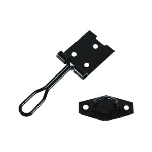 Trojan Tbd Hasp And Staple Wire 75mm Black Jap Plated