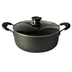 Real Chef Pot Casserole + Lid 20cm Blk Handle
