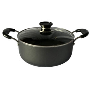 Real Chef Pot Casserole + Lid 24cm Blk Handle
