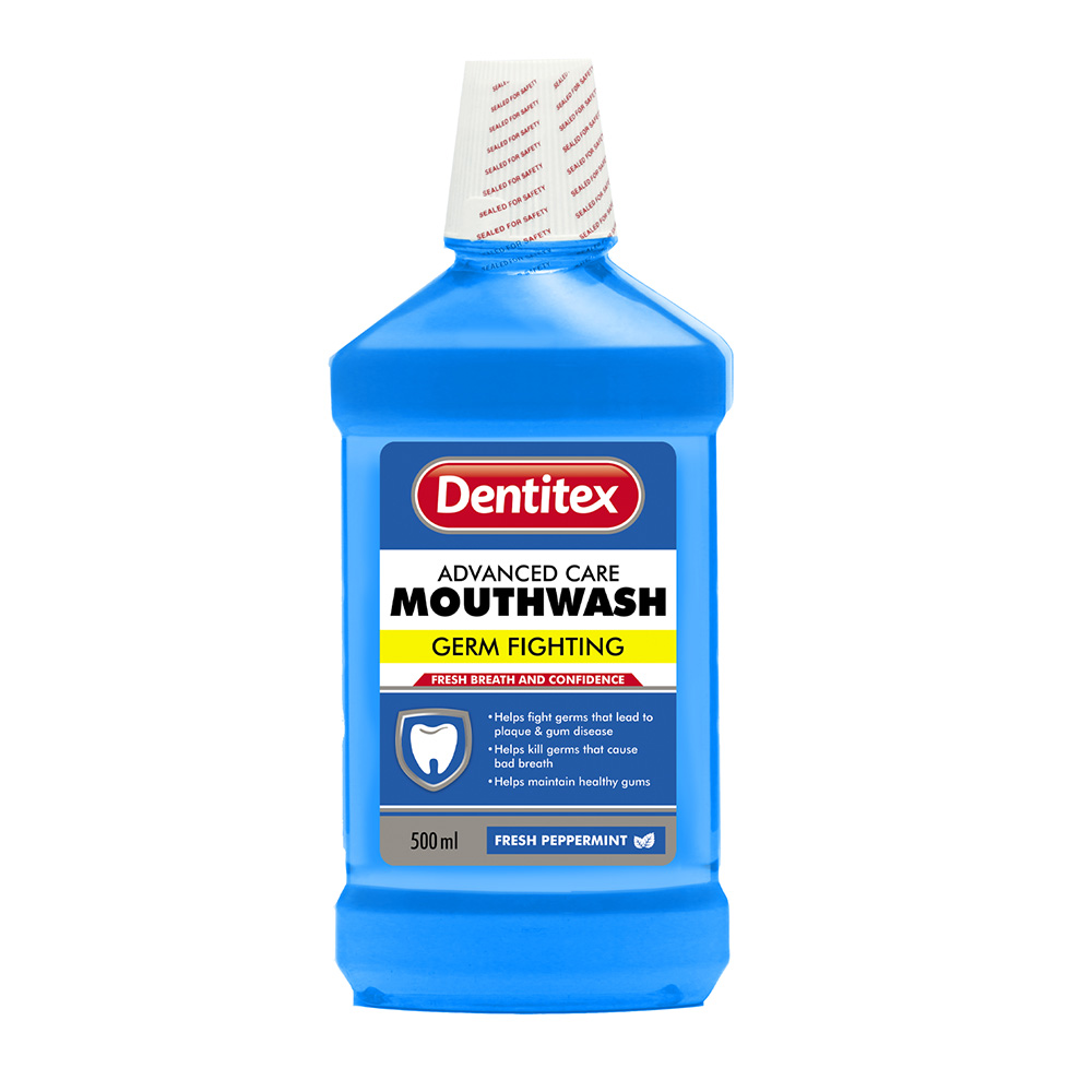 Dentitex M/wash 500ml A/f Fresh Peppermint