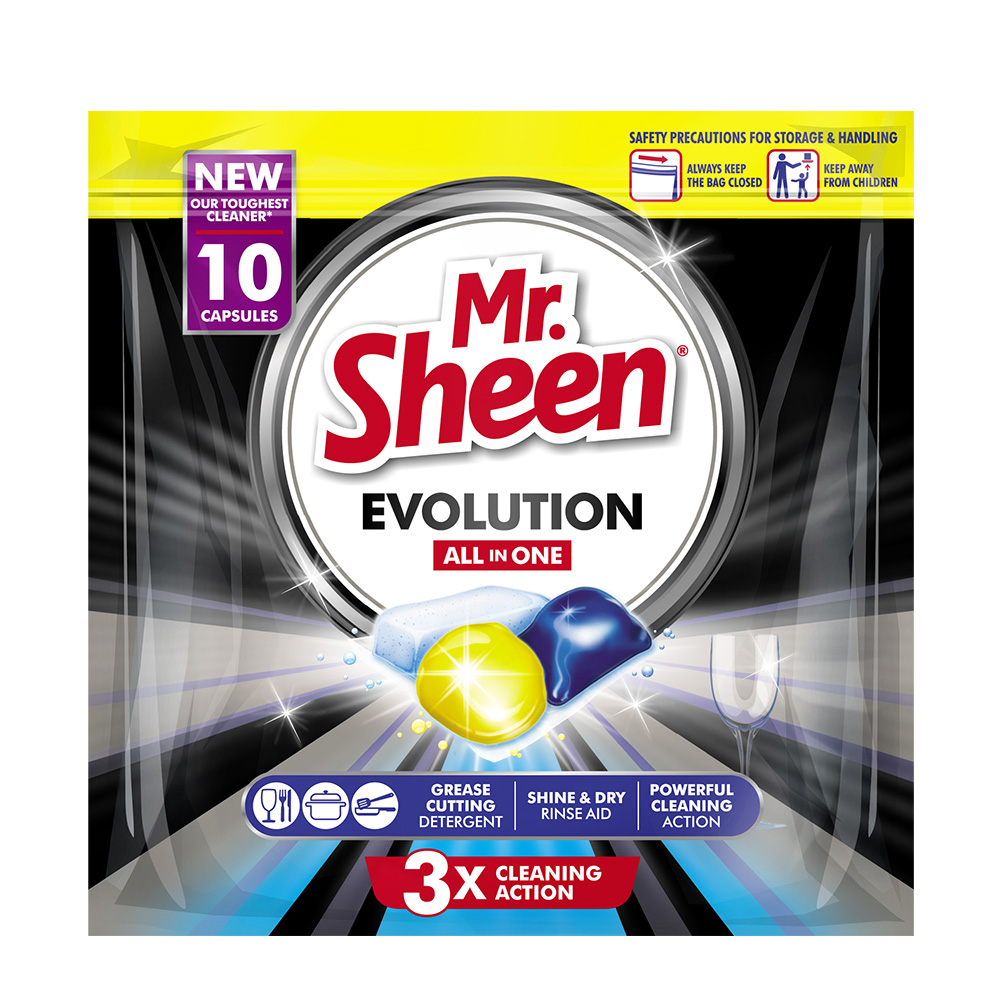Mr Sheen Evo D/wash Caps 10's