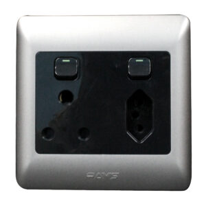 Pays Wall Soc Black 4x4 1x3pin 1x2pin
