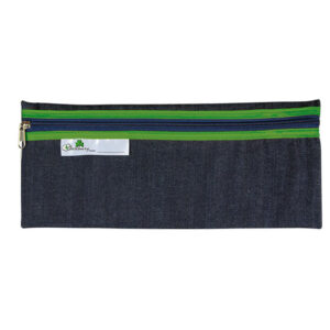 Denim Pencil Bag 33cm Green