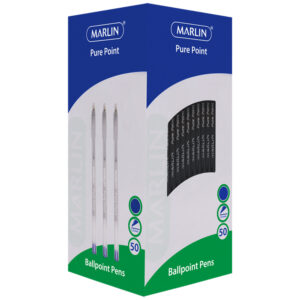 Marlin Transparent Medium Pens 50's Blue