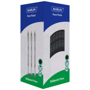 Marlin Transparent Medium Pens 50's Blk