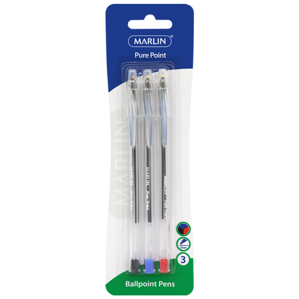 Marlin Transparent Pens Asstd.3's Sm70
