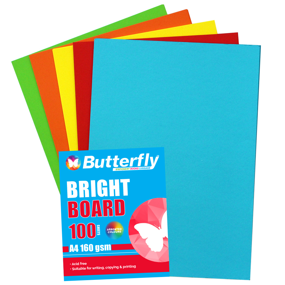 A4 Bright Board 160gms 100's Brd009