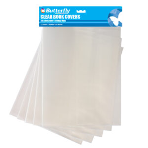 A4 Clear Plastic Book Covers 5's Sch130