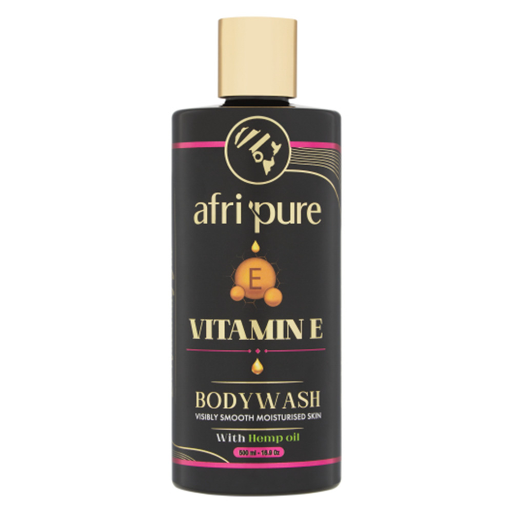 Afri Pure B/wash 500ml Vit E & Hemp Oil